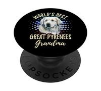 Mejor Gran Pirineo del Mundo Abuela Gran Pirineo Granddog PopSockets PopGrip Adhesivo