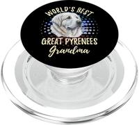 Mejor Gran Pirineo del Mundo Abuela Gran Pirineo Granddog PopSockets PopGrip para MagSafe