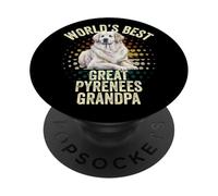 Mejor Gran Pirineo del Mundo Abuelo Gran Pirineo Granddog PopSockets PopGrip Adhesivo