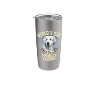 Mejor Gran Pirineo del Mundo Abuelo Gran Pirineo Granddog Vaso térmico de acero inoxidable de doble pared