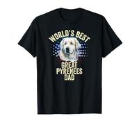 Mejor Gran Pirineo del Mundo Papá Retro Grandes Pirineos Papá Camiseta