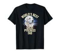 Mejor Gran Pirineo del Mundo Papá Retro Grandes Pirineos Papá Camiseta