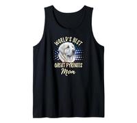 Mejor Gran Pirineo Mamá Retro Grandes Pirineos Mamá Camiseta sin Mangas