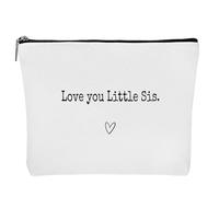 Mejor Hermana de la Historia - Regalo de cumpleaños de Navidad, Bolsa de Maquillaje de tocador Grande | Organizador Elegante para Mujeres en la Marcha, Organizador de Viajes para Hermanas, m