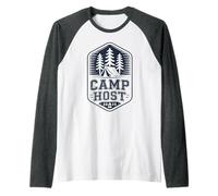 Mejor Host Camp Viaje Familiar Camping Personal Equipo Caos Camiseta Manga Raglan