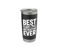 Mejor instructor de vuelo amante de la aviación Vaso térmico de acero inoxidable de doble pared