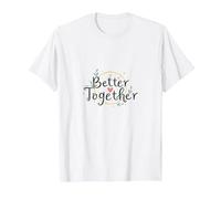 Mejor Juntos: Cita de Amor para Parejas románticas Camiseta, Hombre, Blanco, 3XL