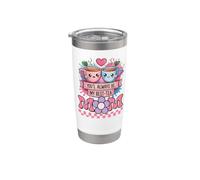 Mejor Madre De Dibujos Animados Divertido Mamá Siempre Serás Mi Mejor Té Vaso térmico de acero inoxidable de doble pared