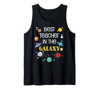 Mejor maestro en la galaxia Lindo regreso a la escuela Gear Planets Camiseta sin Mangas