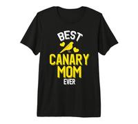 Mejor mamá Canaria Siempre Lindo Canario con Corazones Camiseta Premium