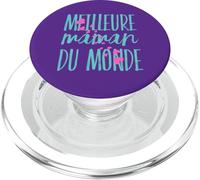 Mejor Mamá del Mundo Azul Pastel Nube de Corazones PopSockets PopGrip para MagSafe