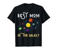 Mejor Mamá En La Galaxia Maestra Madre Ciencia Mamá Espacio Mamá Camiseta gráfica económica, Hombre, Negro, XL