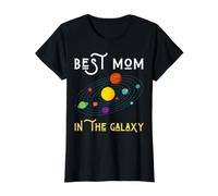 Mejor Mamá En La Galaxia Maestra Madre Ciencia Mamá Espacio Mamá Camiseta gráfica económica, Mujer, Negro, XS