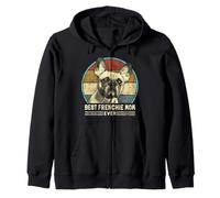 Mejor Mamá Frenchie Ever Retro Bulldog Francés Amante Dueño Mamá Sudadera con Capucha