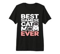Mejor mamá Gato siamés Siempre Lindo Amante de Las Mascotas Camiseta Premium
