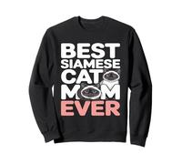 Mejor mamá Gato siamés Siempre Lindo Amante de Las Mascotas Sudadera