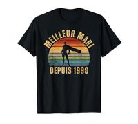 Mejor Marido Desde 1998 Bodas de Boda para Pareja Casada Camiseta