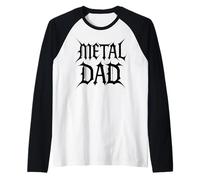 Mejor Metal Dad Día del Padre Rocker Daddy Papa Band Músico Camiseta Manga Raglan