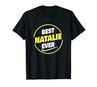 Mejor Natalie Ever Funny Natalie Nombre Dicho Camiseta gráfica económica, Hombre, Negro, XL
