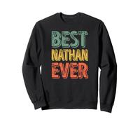 Mejor Nathan Ever Personalizado Nombre Humor Día del Padre Sudadera