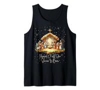 Mejor Navidad Cool Jesús Belén Cristiano Camiseta sin Mangas