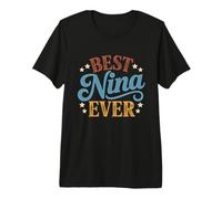 Mejor Nina Ever Retro Vintage Puesta del Sol Hispana Abuela Camiseta Premium