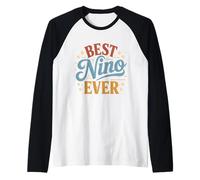 Mejor Nino Ever Retro Vintage Atardecer Hispano Abuelo Camiseta Manga Raglan