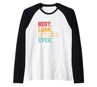 Mejor Oficial de Préstamos Retro Funny Consultor Hipotecario Camiseta Manga Raglan
