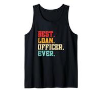 Mejor Oficial de Préstamos Retro Funny Consultor Hipotecario Camiseta sin Mangas