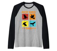 Mejor Pájaro Papá Pájaro Especies De Aves Mirlos Pájaros Cría Camiseta Manga Raglan