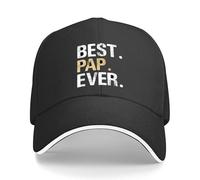 Mejor Pap Ever Gorra de béisbol para niños Deportes Divertidos Comodidad Protector Solar Gorra de béisbol Ajustable Borde de sándwich Ligero Fresco al Aire Libre
