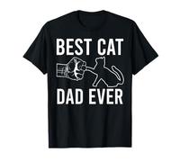 Mejor Papá de Gato Amante de los Felinos Camiseta