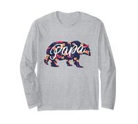 Mejor papá de la Historia, te Amo papá, gráfico Floral papá Oso Manga Larga