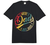 Mejor papá para Hombres EST. 2023 Conviértete en papá 2023 Padre Retro 2023 Comfort Colors Adult Heavyweight T-Shirt