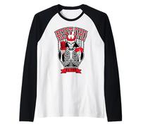 Mejor papá por par Disc Golf Ace of Spades Gothic Skull King Camiseta Manga Raglan