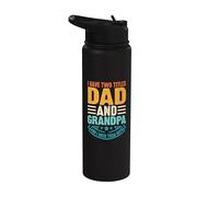 Mejor papá y abuelo divertido día del padre marido papá Stainless Steel Insulated Water Bottle