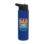 Mejor papá y abuelo divertido día del padre marido papá Stainless Steel Insulated Water Bottle