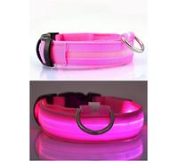Mejor Perro visibilidad y seguridad - USB Batería LED perro seguridad Collar - LED de pilas - se conecta a dispositivos - no - gran diversión - tu perro es más visible y seguro (ROSADO MEDIO)