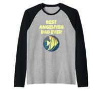 Mejor pez ángel papá guardián de Peces Acuario Acuario Hobby Dads Camiseta Manga Raglan