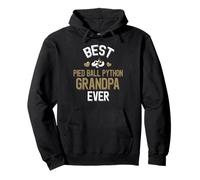 Mejor Pied Ball Python Grandpa Ever Piebald Snake Lover Sudadera con Capucha