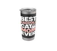 Mejor Ragdoll Cat Mom Ever Ragdoll Cat Lover Vaso térmico de acero inoxidable de doble pared