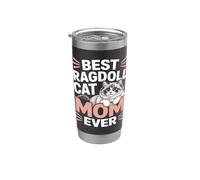 Mejor Ragdoll Cat Mom Ever Ragdoll Cat Lover Vaso térmico de acero inoxidable de doble pared