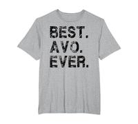 Mejor Regalo de cumpleaños para AVO Ever Día del Padre Divertido para AVO Camiseta, Hombre Tallas Grandes, Gris Jaspeado, 2X Alto