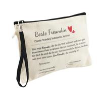 Mejor Regalo de Novia,Bolsa de Cosméticos para Mejor Amigo,Bolsa de Maquillaje Pequeña Hermana Regalo Con Cremalleras Gancho para Novia Colegas Novia