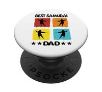 Mejor Samurai Papá Samurai Japonés Ninja Guerreros Japoneses PopSockets PopGrip Adhesivo
