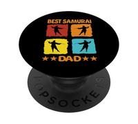 Mejor Samurai Papá Samurai Japonés Ninja Guerreros Japoneses PopSockets PopGrip Adhesivo