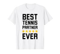 Mejor Socio de Tenis apreciación Amigo del Tenis Camiseta gráfica económica, Hombre, Blanco, XL