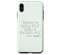 Mejor Tonto Witty Que Foolish WIT Shakespeare Meme Quote Carcasa para iPhone XS MAX
