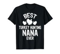 Mejor Turquía Caza Nana Turkey Lover Camiseta gráfica económica, Hombre, Negro, S