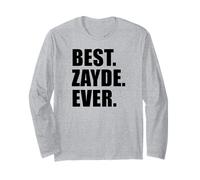Mejor Zayde Ever Yiddish Abuelo judío Manga Larga